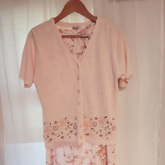 R&K Original 2PC sweater/dress Vintage Sz.10  Pale - Picture 1 of 15